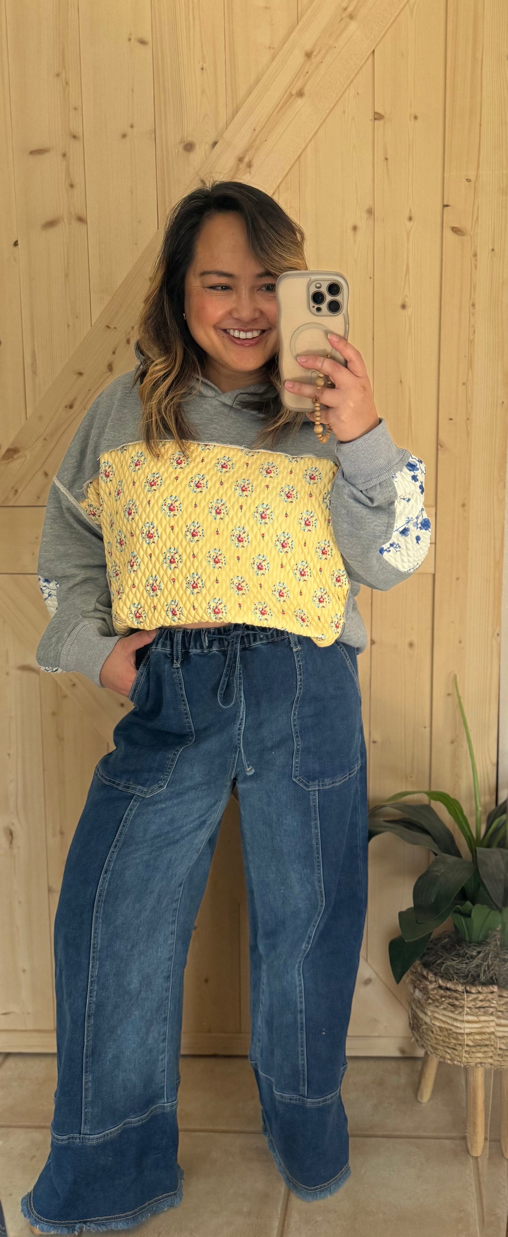 Avery Drawstring Barrel Jeans