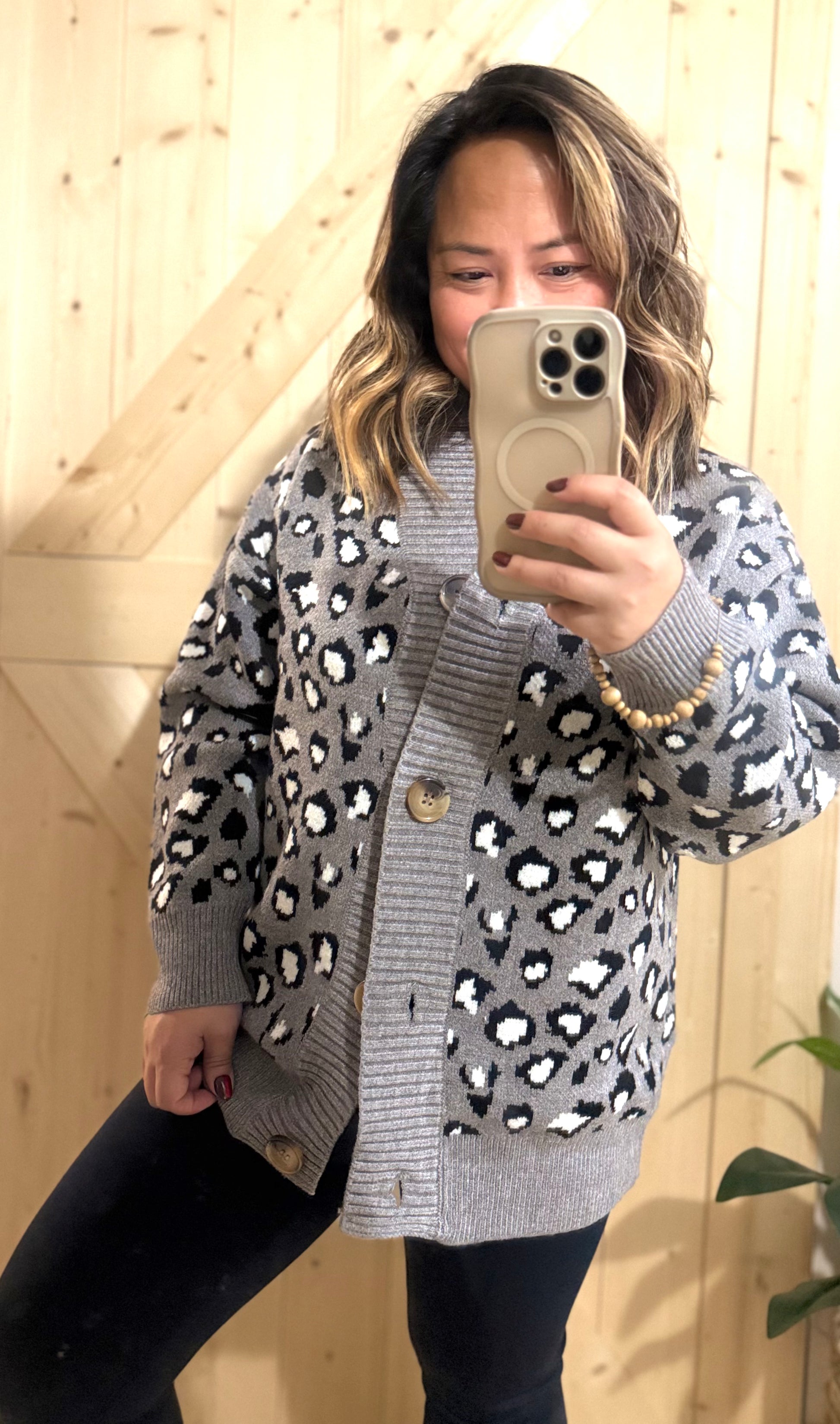 Leopard Sweater Cardigan