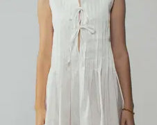 Linen Pintucked Dress