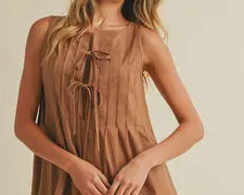 Linen Pintucked Dress