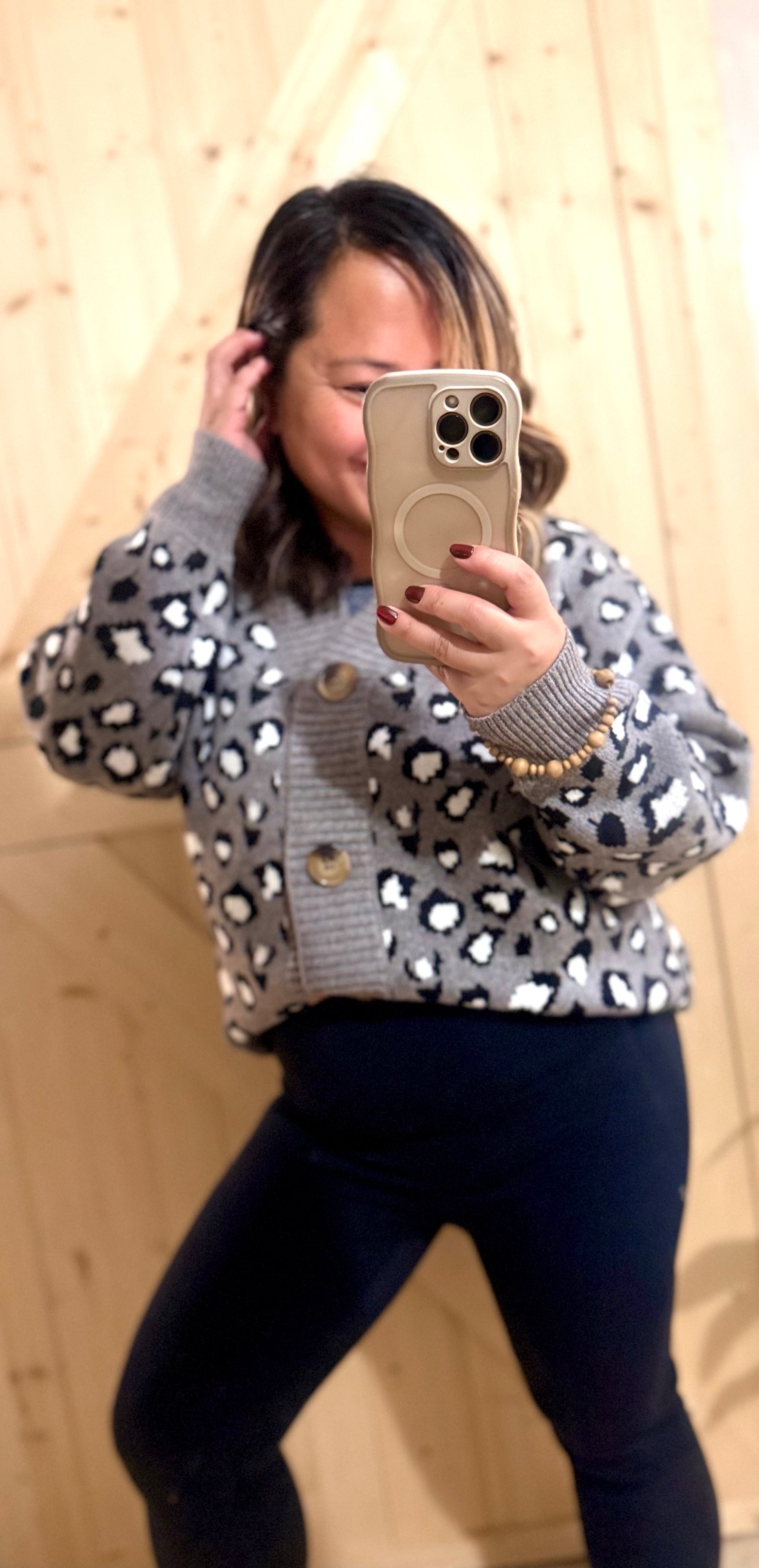 Leopard Sweater Cardigan