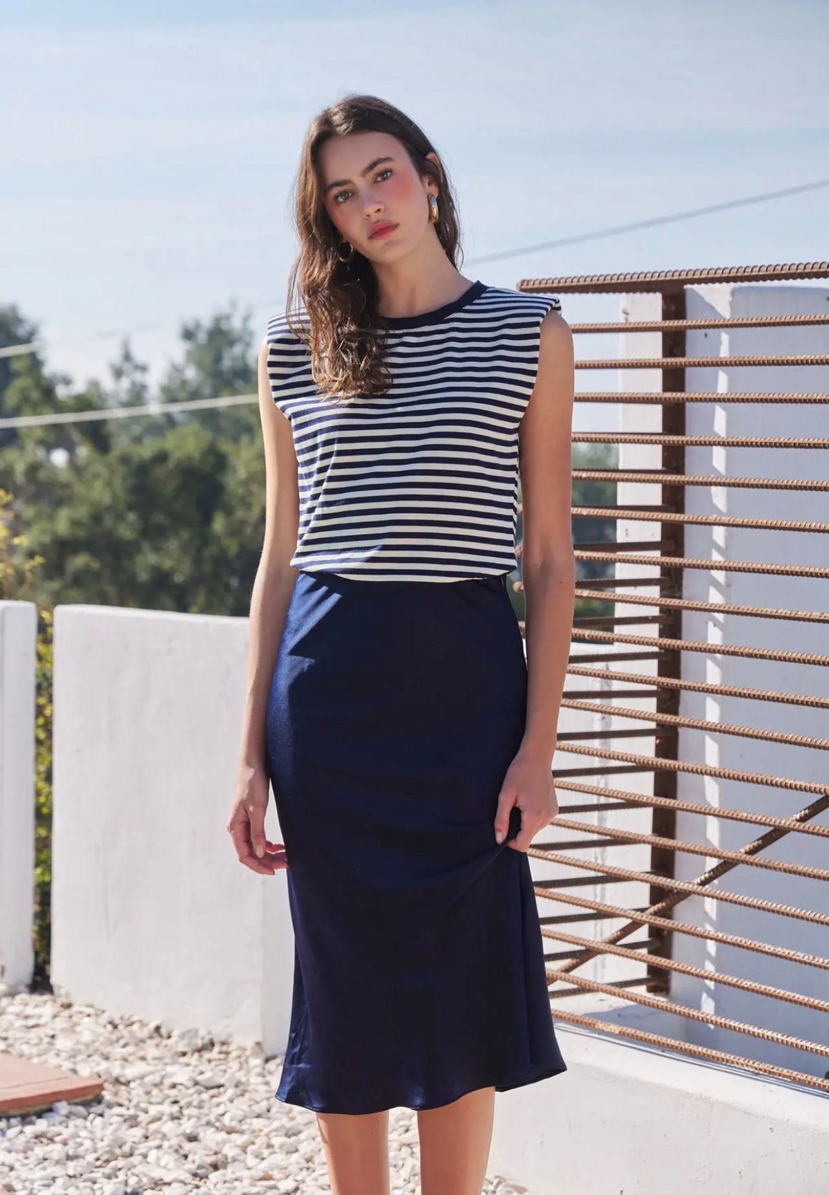 Stripe Knit Top Midi Dress* Available Only at She Blooms