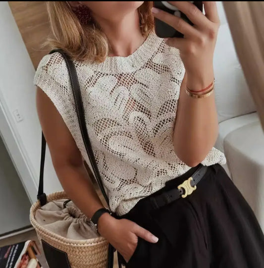 The Solana Bohemia Lace Vest